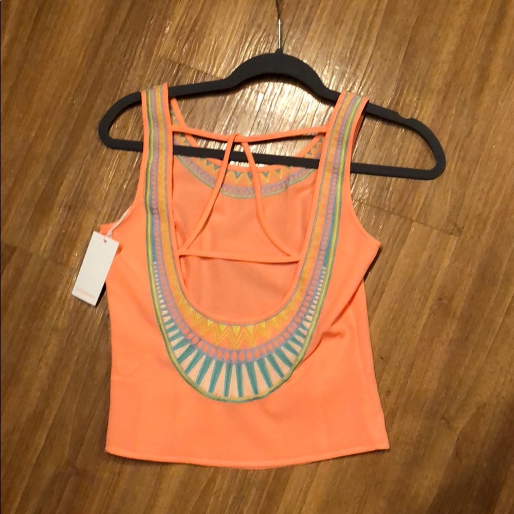 NWT Pink open back top